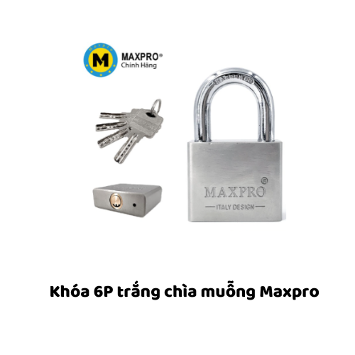 Khóa 6P trắng chìa muỗng Maxpro