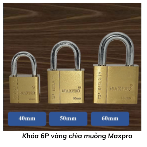 Khóa 6P vàng chìa muỗng Maxpro