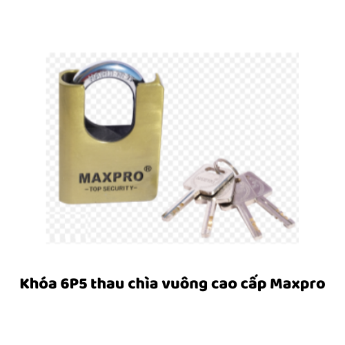 Khóa 6P5 thau chìa vuông cao cấp Maxpro