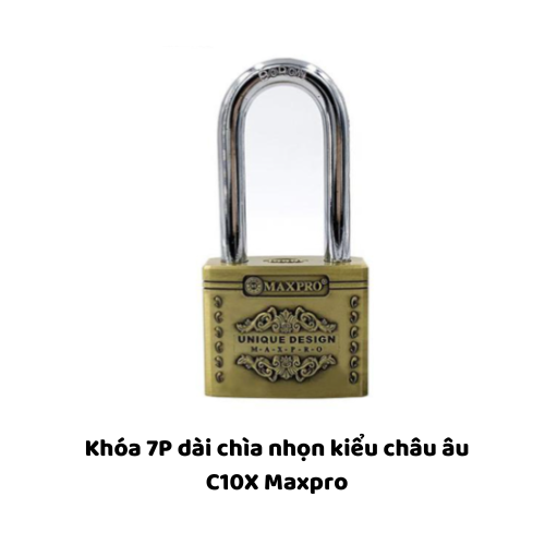 Khóa 7P dài chìa nhọn kiểu châu âu C10X Maxpro