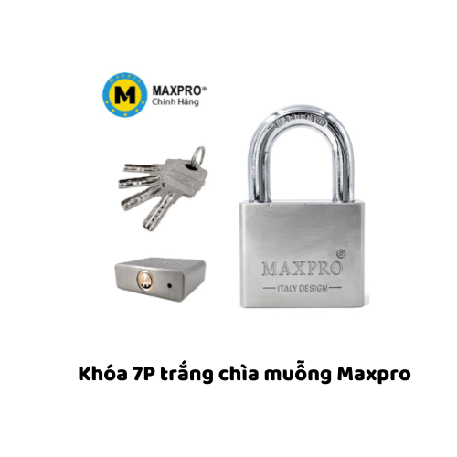 Khóa 7P trắng chìa muỗng Maxpro