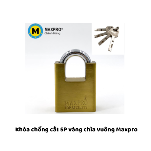 Khóa chống cắt  5P vàng chìa vuông  Maxpro