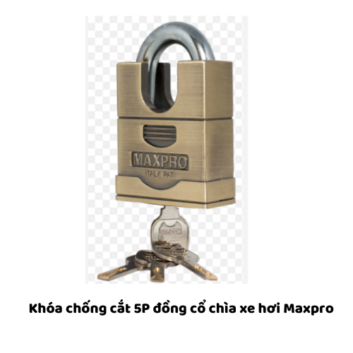 Khóa chống cắt 5P đồng cổ chìa xe hơi Maxpro