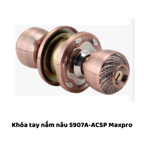 Khóa tay nắm nâu 5907A-ACSP Maxpro