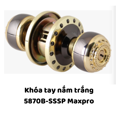 Khóa tay nắm trắng 5870B-SSSP Maxpro