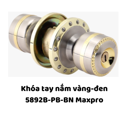 Khóa tay nắm vàng-đen 5892B-PB-BN Maxpro