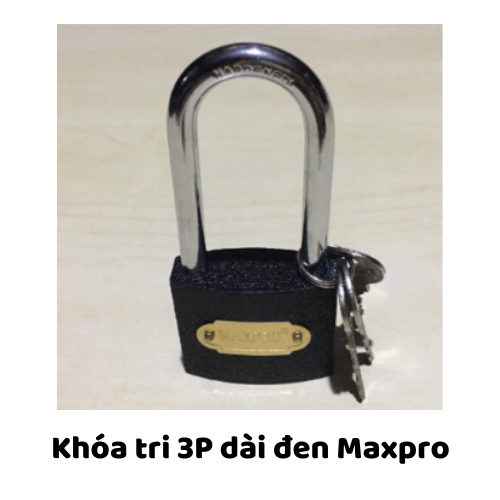 Khóa tri 3P dài đen Maxpro