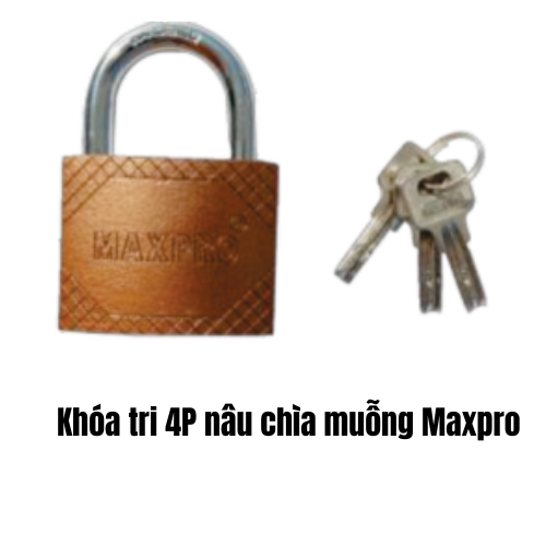 Khóa tri 4P nâu chìa muỗng Maxpro