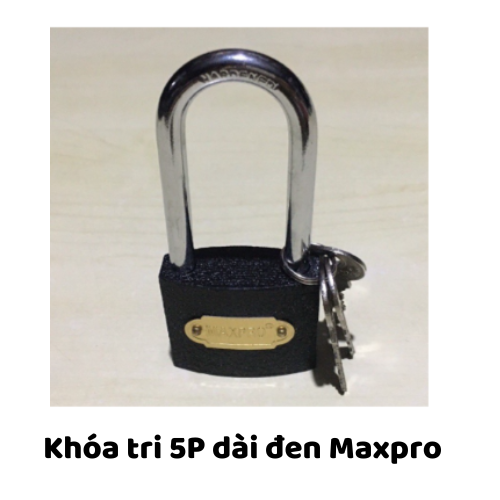 Khóa tri 5P dài đen Maxpro