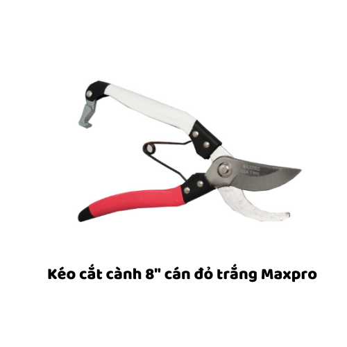 Kéo cắt cành 8" cán đỏ trắng Maxpro