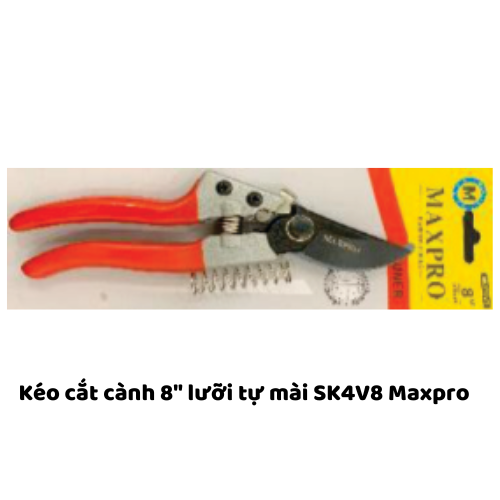 Kéo cắt cành 8" lưỡi tự mài SK4V8 Maxpro