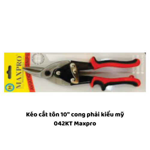 Kéo cắt tôn 10" cong phải kiểu mỹ 042KT Maxpro