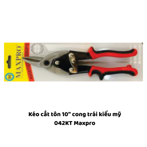 Kéo cắt tôn 10" cong trái kiểu mỹ 042KT Maxpro