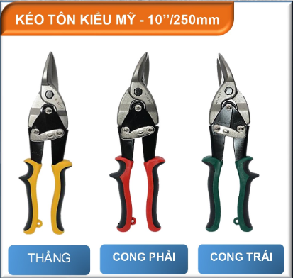 Kéo cắt tôn 10" thẳng kiểu mỹ 042KT Maxpro