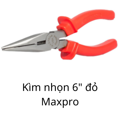 Kìm nhọn 6" đỏ Maxpro