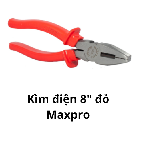 Kìm điện 8" đỏ Maxpro