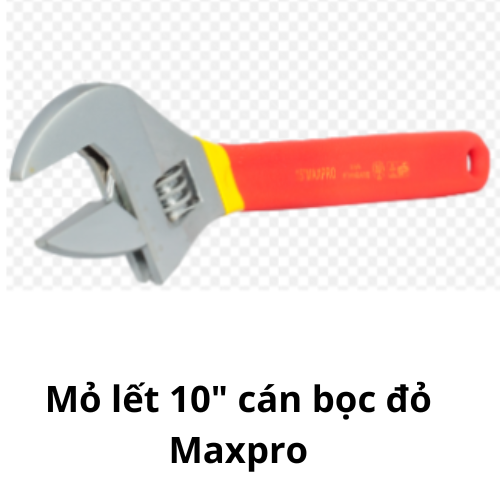 Mỏ lết 10" cán bọc đỏ  Maxpro