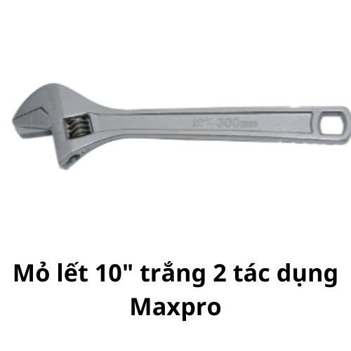 Mỏ lết 10" trắng 2 tác dụng Maxpro