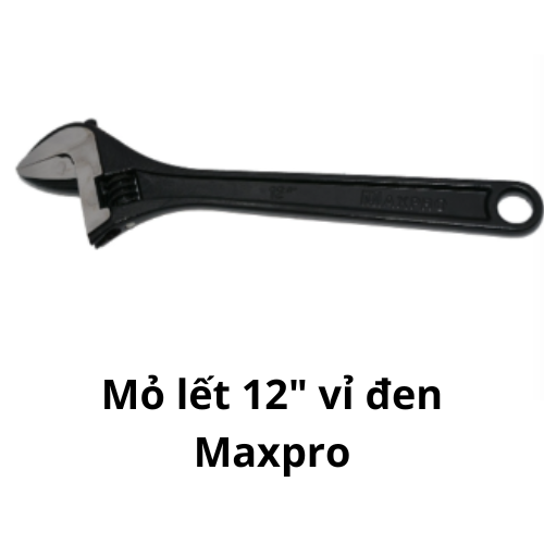 Mỏ lết 12" vỉ đen Maxpro