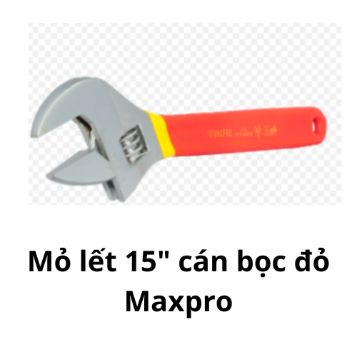 Mỏ lết 15" cán bọc đỏ Maxpro