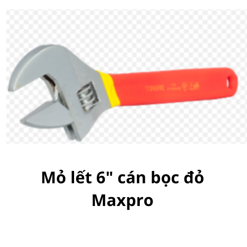 Mỏ lết 6" cán bọc đỏ Maxpro