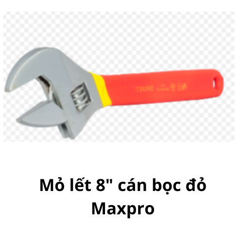 Mỏ lết 8" cán bọc đỏ Maxpro