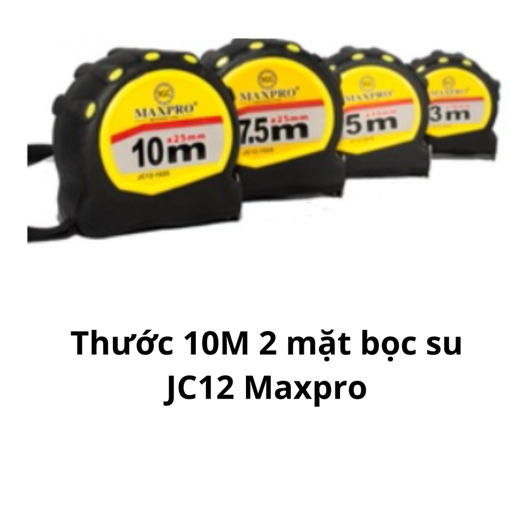 Thước 10M 2 mặt bọc su JC12 Maxpro