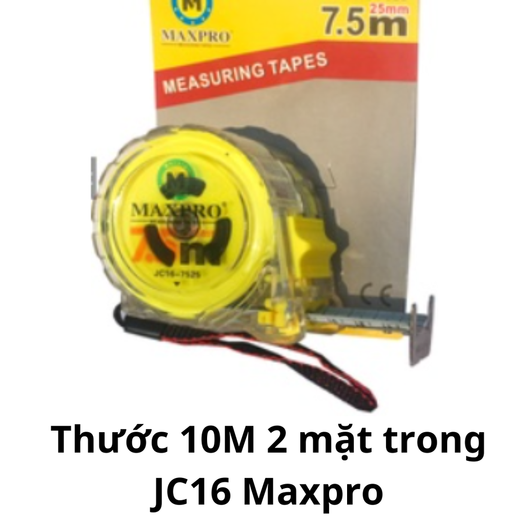 Thước 10M 2 mặt trong JC16 Maxpro