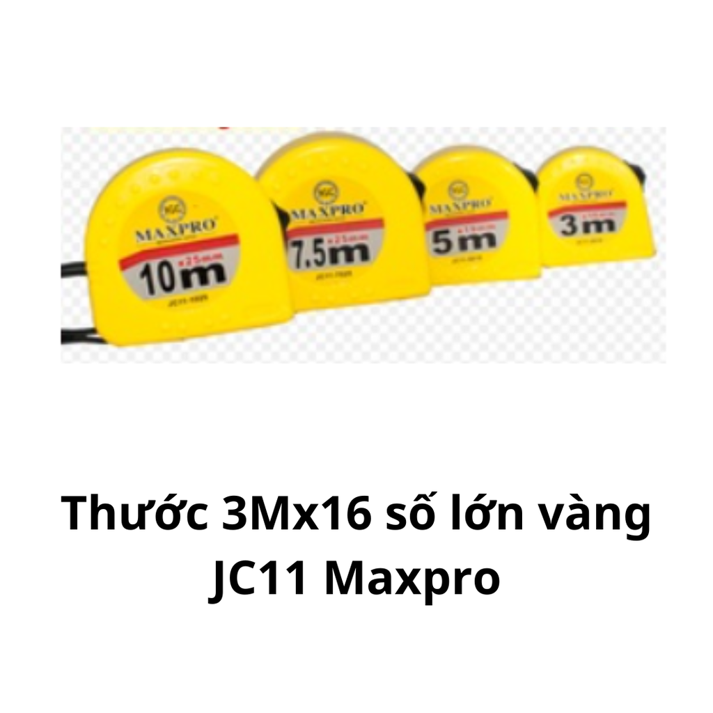 Thước 3Mx16 số lớn vàng JC11 Maxpro