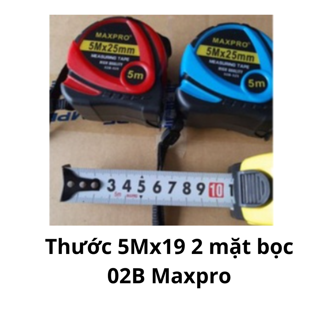 Thước 5Mx19 2 mặt bọc 02B Maxpro