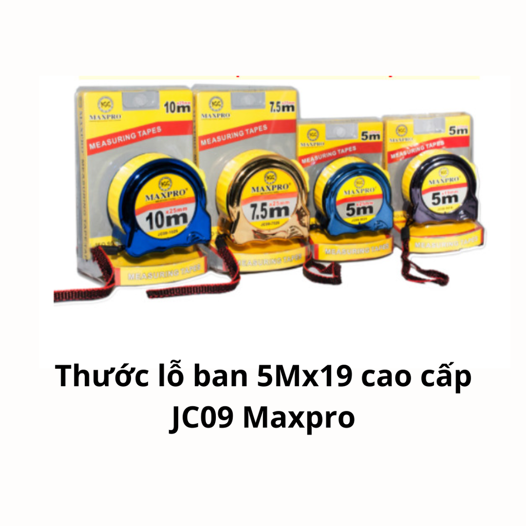 Thước lỗ ban 5Mx19 cao cấp JC09 Maxpro