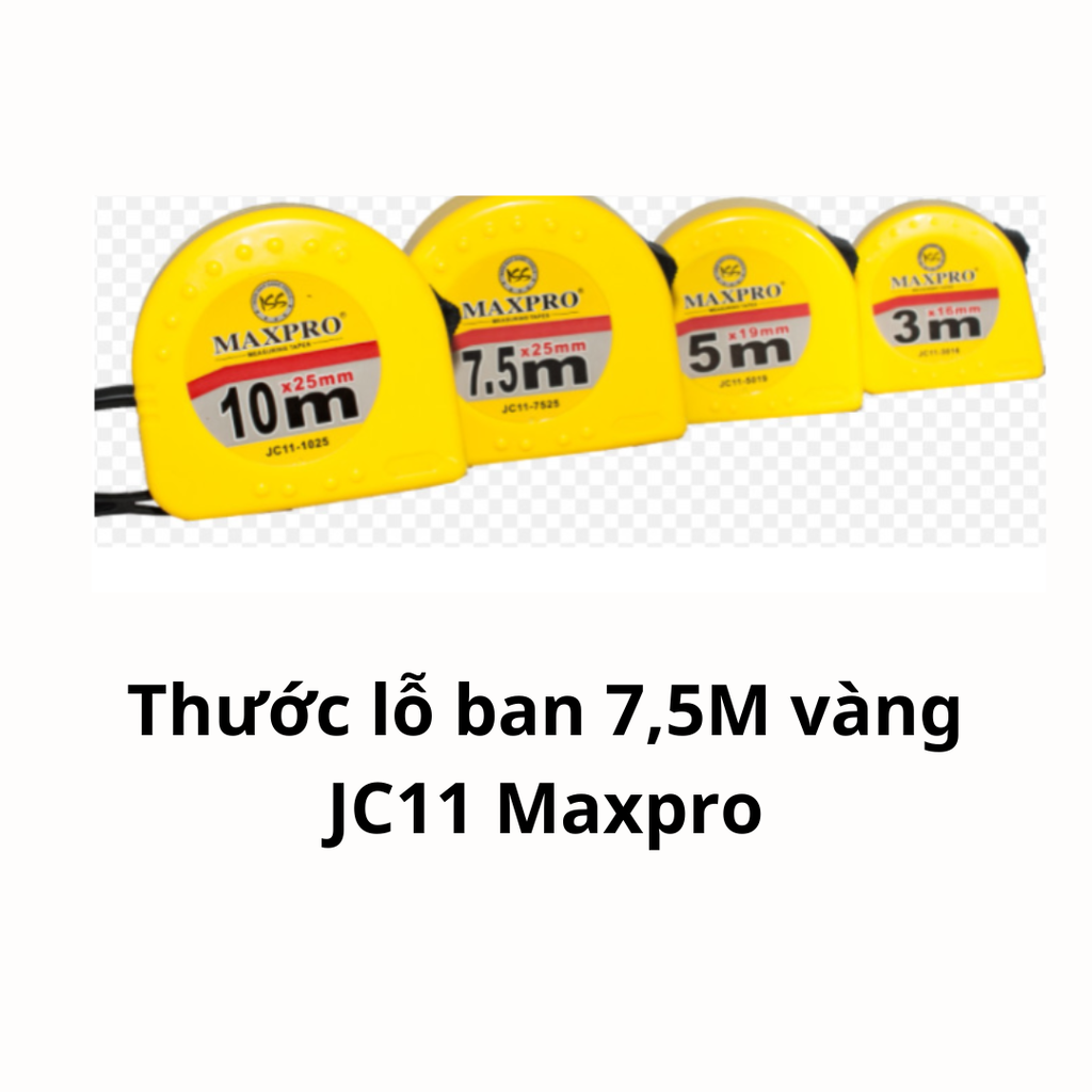 Thước lỗ ban 7,5M vàng JC11 Maxpro