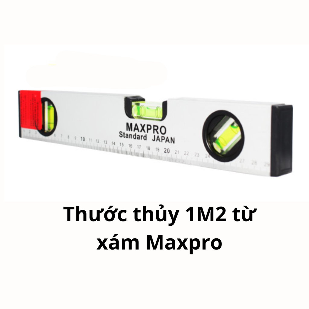 Thước thủy 1M2 từ xám Maxpro