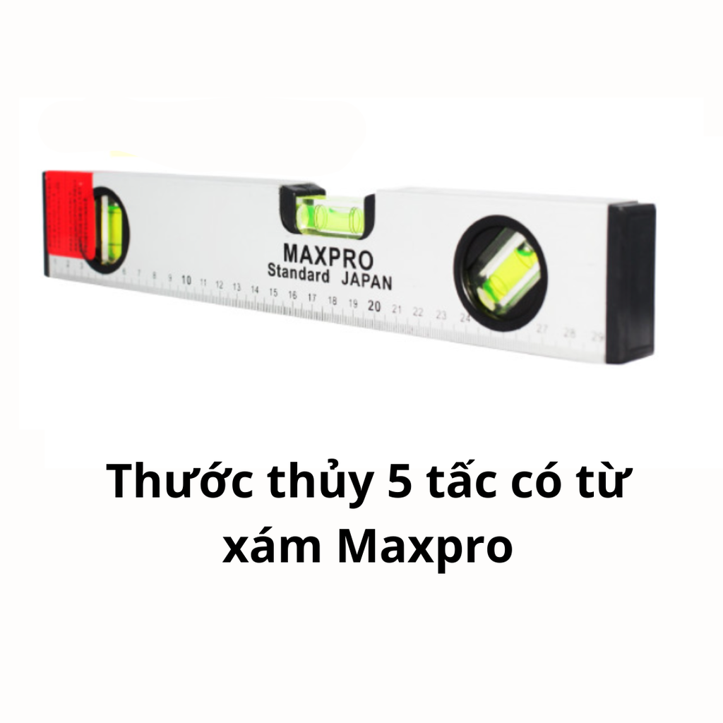 Thước thủy 5 tấc có từ xám Maxpro