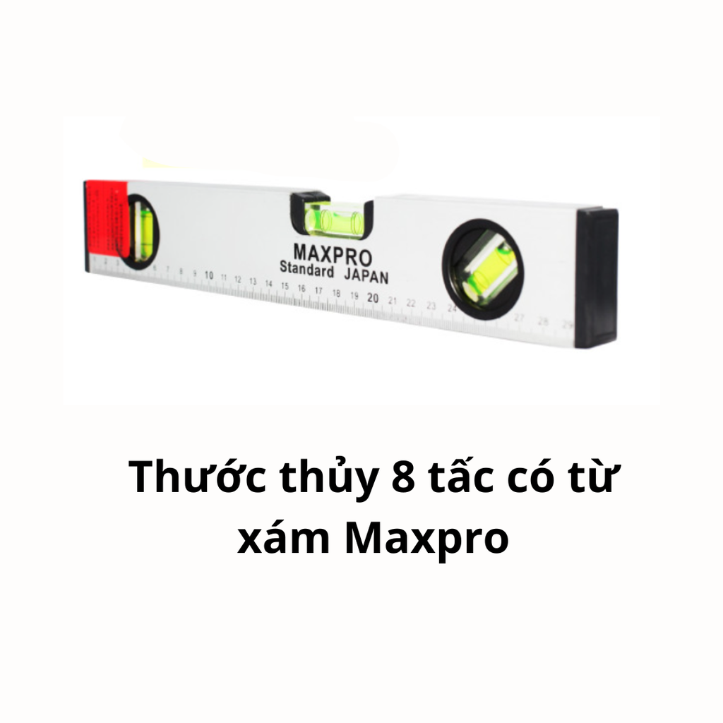 Thước thủy 8 tấc có từ xám Maxpro