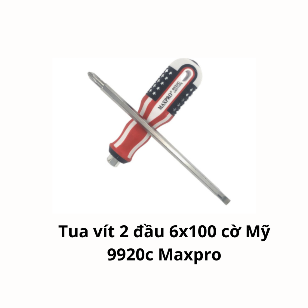 Tua vít 2 đầu 6x100 cờ Mỹ 9920c Maxpro