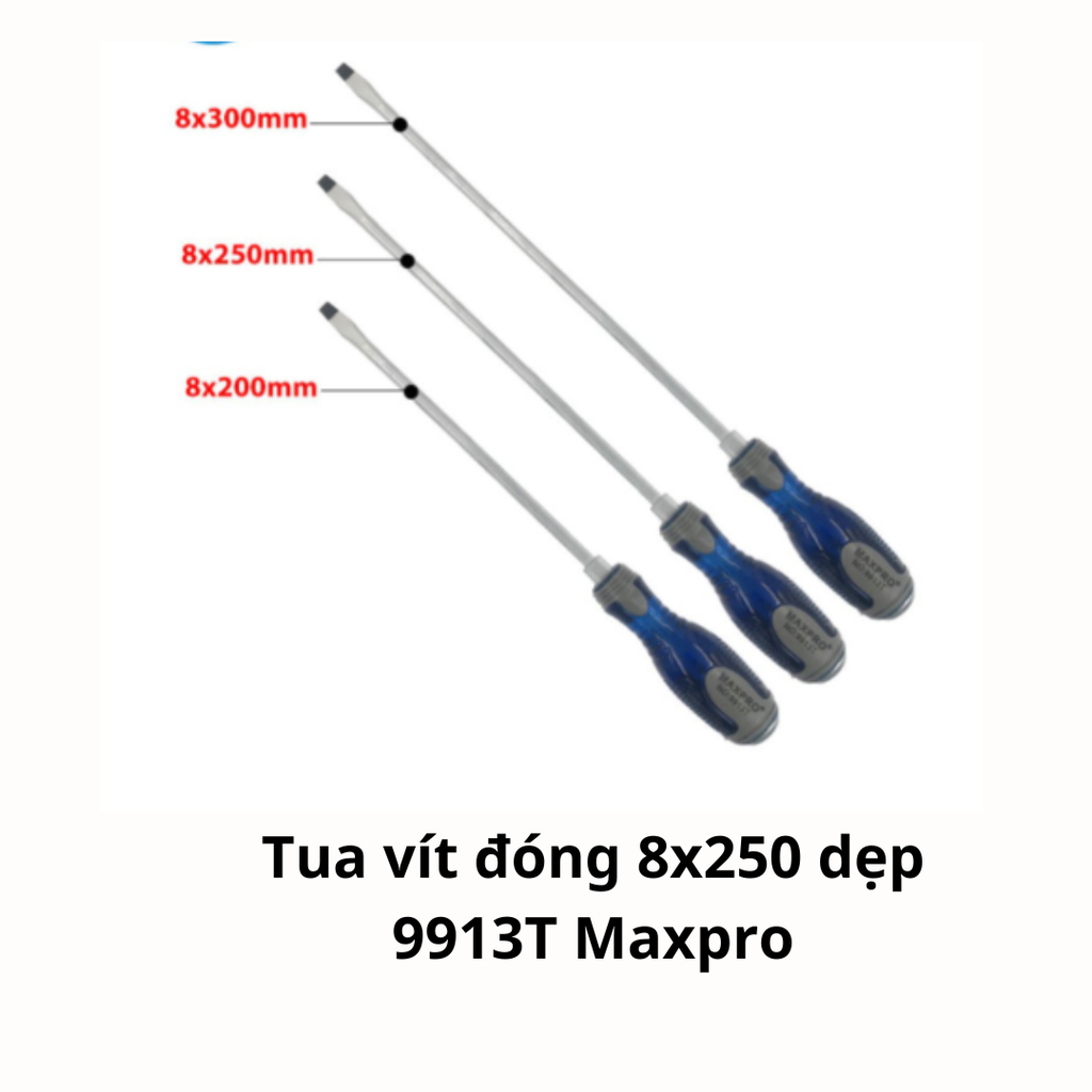 Tua vít đóng 8x250 dẹp 9913T Maxpro