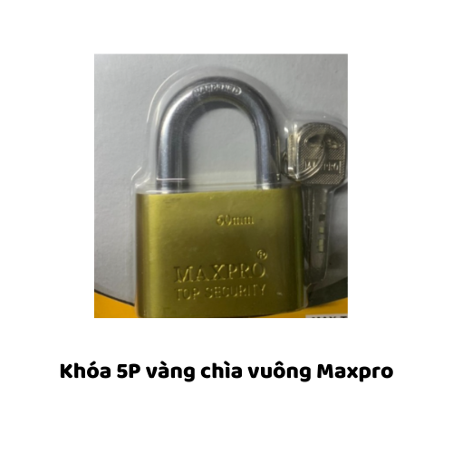 Khóa 5P vàng chìa vuông  Maxpro