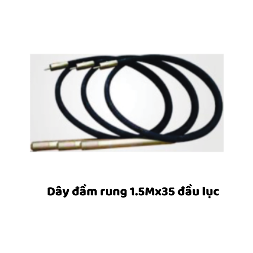 Dây đầm rung 1.5Mx35 đầu lục