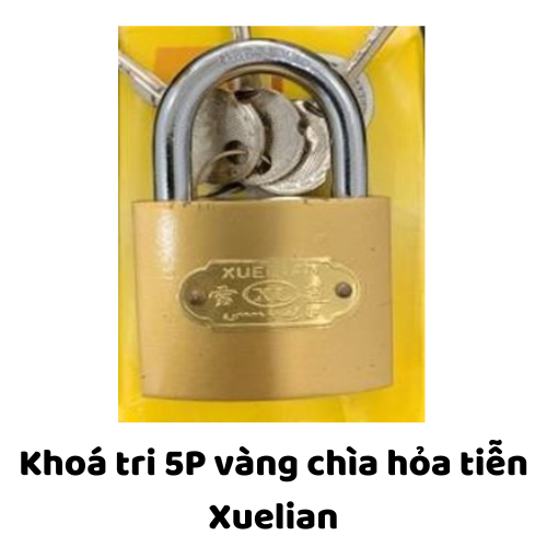 Khoá tri 5P vàng chìa hỏa tiễn Xuelian