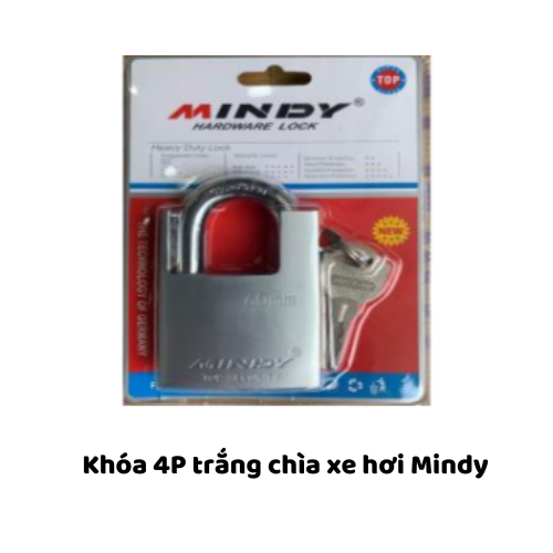 Khóa 4P trắng chìa xe hơi  Mindy