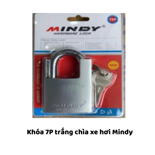 Khóa 7P trắng chìa xe hơi Mindy