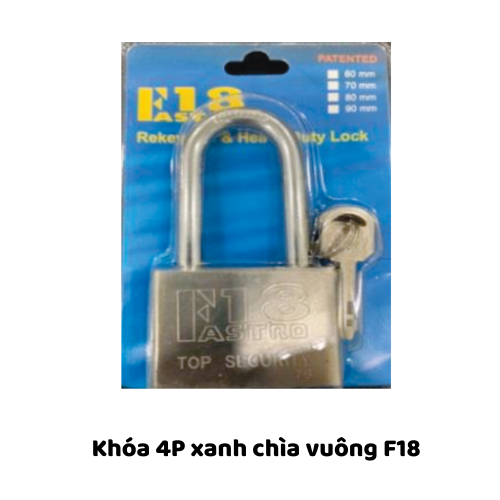 Khóa 4P xanh chìa vuông F18