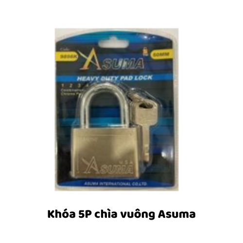 Khóa 5P chìa vuông Asuma