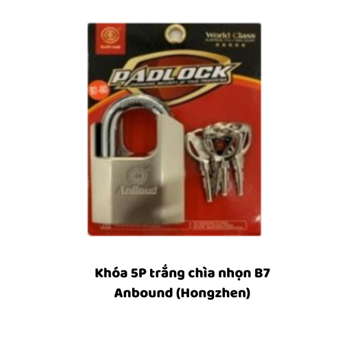 Khóa 5P trắng chìa nhọn B7 Anbound (Hongzhen)