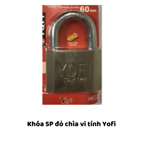 Khóa 5P đỏ chìa vi tính Yofi