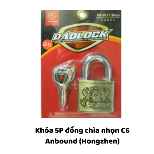 Khóa 5P đồng chìa nhọn C6 Anbound (Hongzhen)