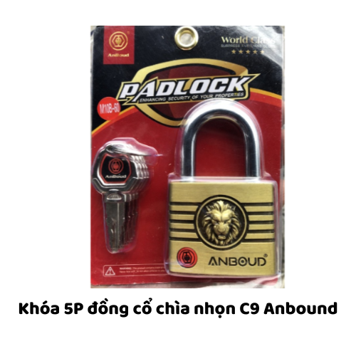 Khóa 5P đồng cổ chìa nhọn C9 Anbound