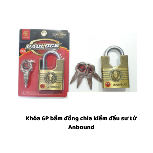 Khóa 6P bấm đồng chìa kiếm đầu sư tử Anbound