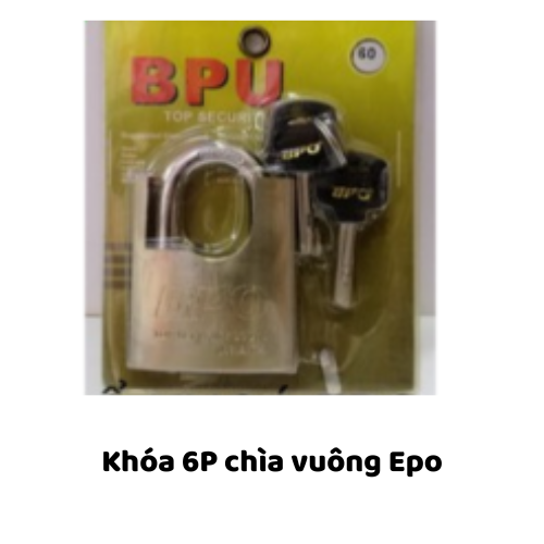 Khóa 6P chìa vuông Epo